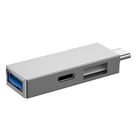 USB ჰაბი Wiwu T02 Pro, USB-A, USB-C, Hub, Gray